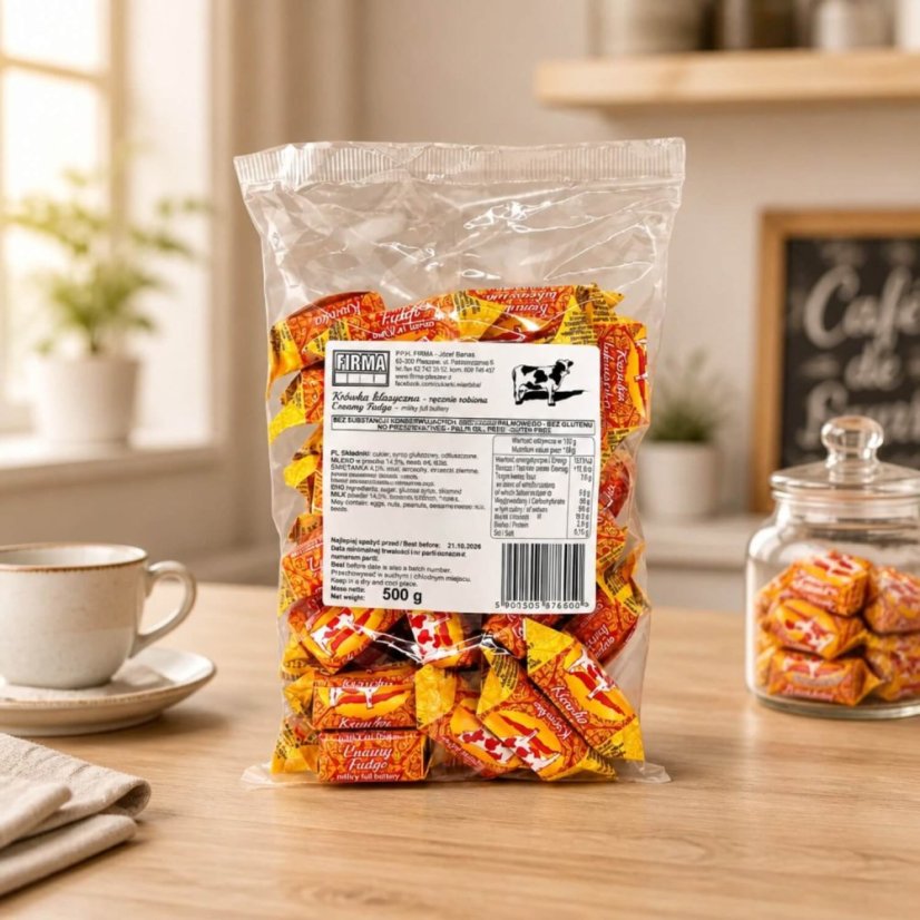 Krówka Łowicka luxusná maslová 500 g – produktové balenie