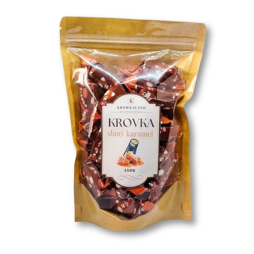 Krowkaland krovka slaný karamel 350 g – produktové balenie